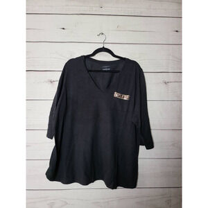 Lane Bryant  Womens‎ Top V Neck 3/4 Sleeve Plus Size Casual Comfy 22/24
